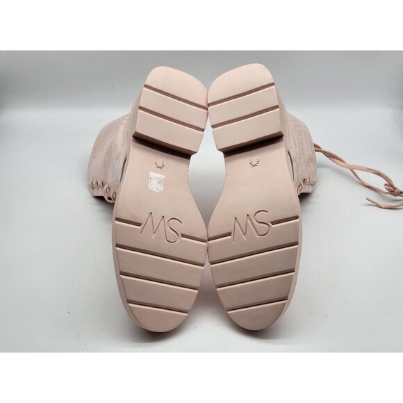 Stuart Weitzman Womens Mckenzee Leather Bootie Pink Boots Size US 5B - Picture 7 of 9